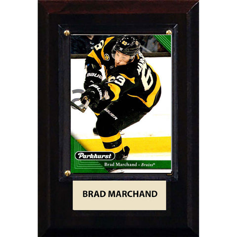 BOSTON BRUINS NHL CARD PLAQUE 4X6 - BRAD MARCHAND