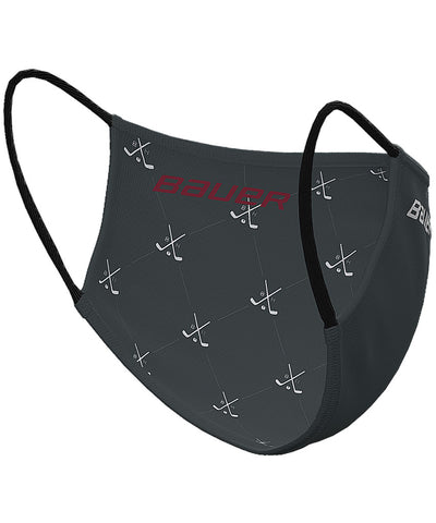 BAUER REVERSIBLE NON-MEDICAL FABRIC FACE MASK - CHARCOAL