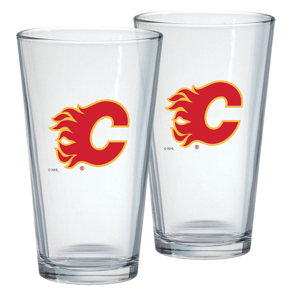 Calgary Flames 16oz Mixing Glass Set - Official NHL Licensed Barware