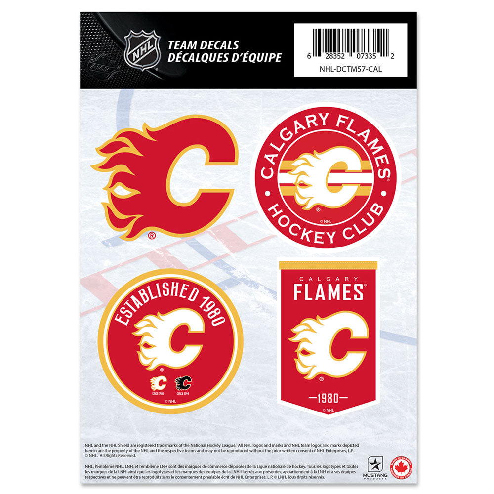 CALGARY FLAMES 5" X 7" MINI DECAL SET