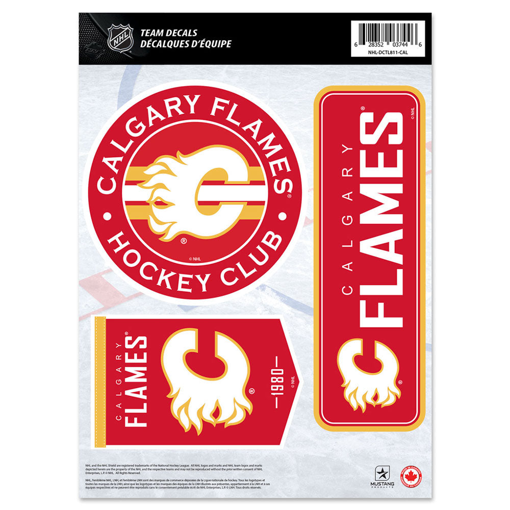 CALGARY FLAMES 8" X 11" DECAL SET