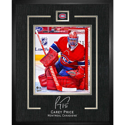 CAREY PRICE MONTREAL CANADIENS FRAMED REPLICA SIGN - 16X20