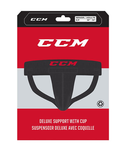 CCM PRO DELUXE SUPPORT SR JOCK WITH CUP