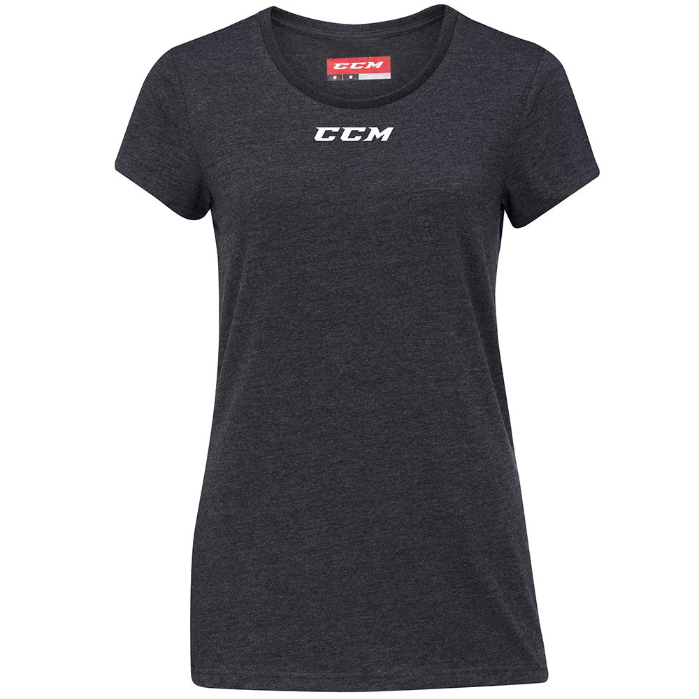 CCM WOMEN'S CREW NECK T SHIRT - BLACK