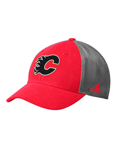 CALGARY FLAMES ADIDAS MEN'S MESH BACK STRUCTURED HAT