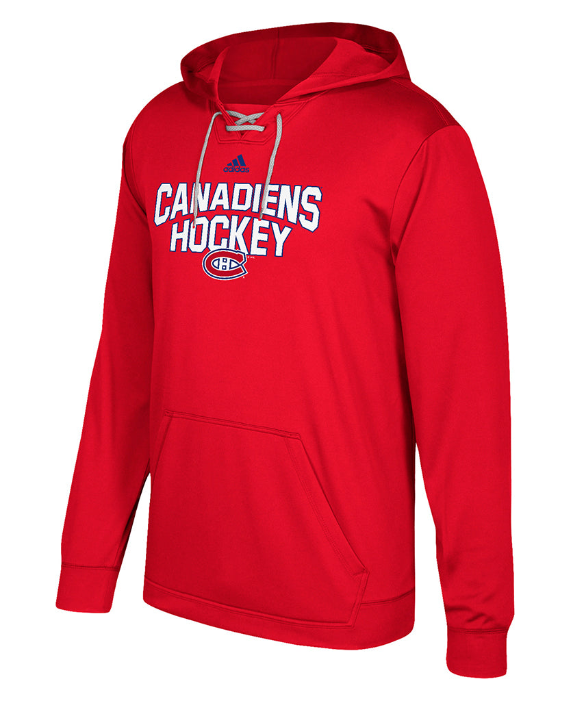 MONTREAL CANADIENS ADIDAS MEN'S PERFORMANCE FLEECE HOCKEY HOODIE