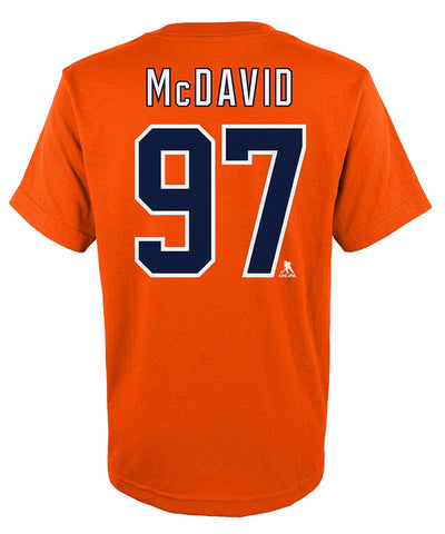 Levelwear Edmonton Oilers Name & Number T-Shirt - McDavid - Adult - Navy - Edmonton Oilers - XL