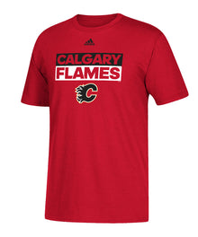 CALGARY FLAMES ADIDAS MEN'S ADI BOX T SHIRT