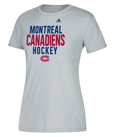 MONTREAL CANADIENS ADIDAS WOMEN'S LINED MIDDLE TEAM T SHIRT