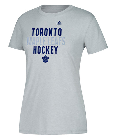 TORONTO MAPLE LEAFS ADIDAS WOMEN'S LINED MIDDLE TEAM T SHIRT