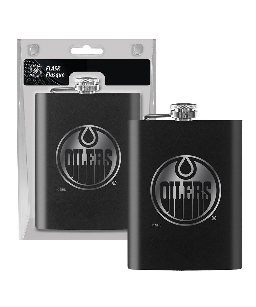 EDMONTON OILERS 8OZ FLASK - LASER ETCH