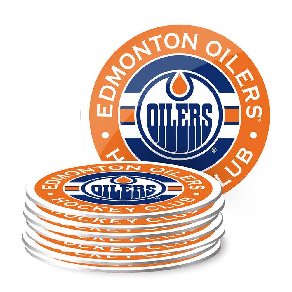 EDMONTON OILERS TEAM STRIPE COASTER - 8 PACK – Pro Hockey Life