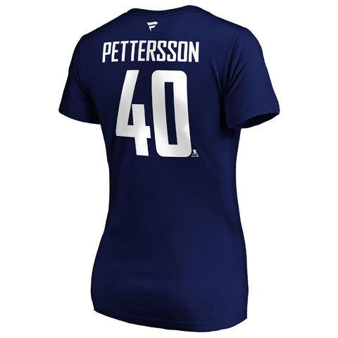 ELIAS PETTERSSON VANCOUVER CANUCKS FANATICS WOMEN'S NAME AND NUMBER T SHIRT