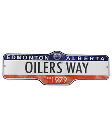 THE SPORTS VAULT EDMONTON OILERS STANDARD STREET SIGN