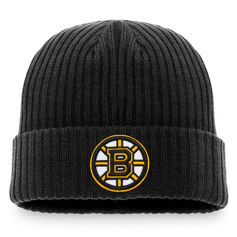 NEW Fanatics NHL Boston Bruins Knit Beanie Hat PomPom Retro Pooh Bear Logo