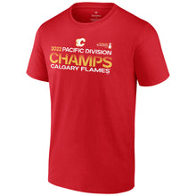 FANATICS CALGARY FLAMES 2022 PACIFIC DIVISION CHAMPIONS T SHIRT
