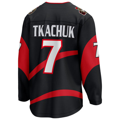Adidas Men's Brady Tkachuk Black Ottawa Senators Home Primegreen