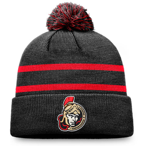 Men's Fanatics Branded Black Chicago Blackhawks Special Edition 2.0 Cuffed Knit Hat with Pom