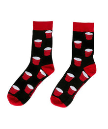 GONGSHOW MEN'S GONGSHOW DRESS SOLO CUP SOCKS - BLACK