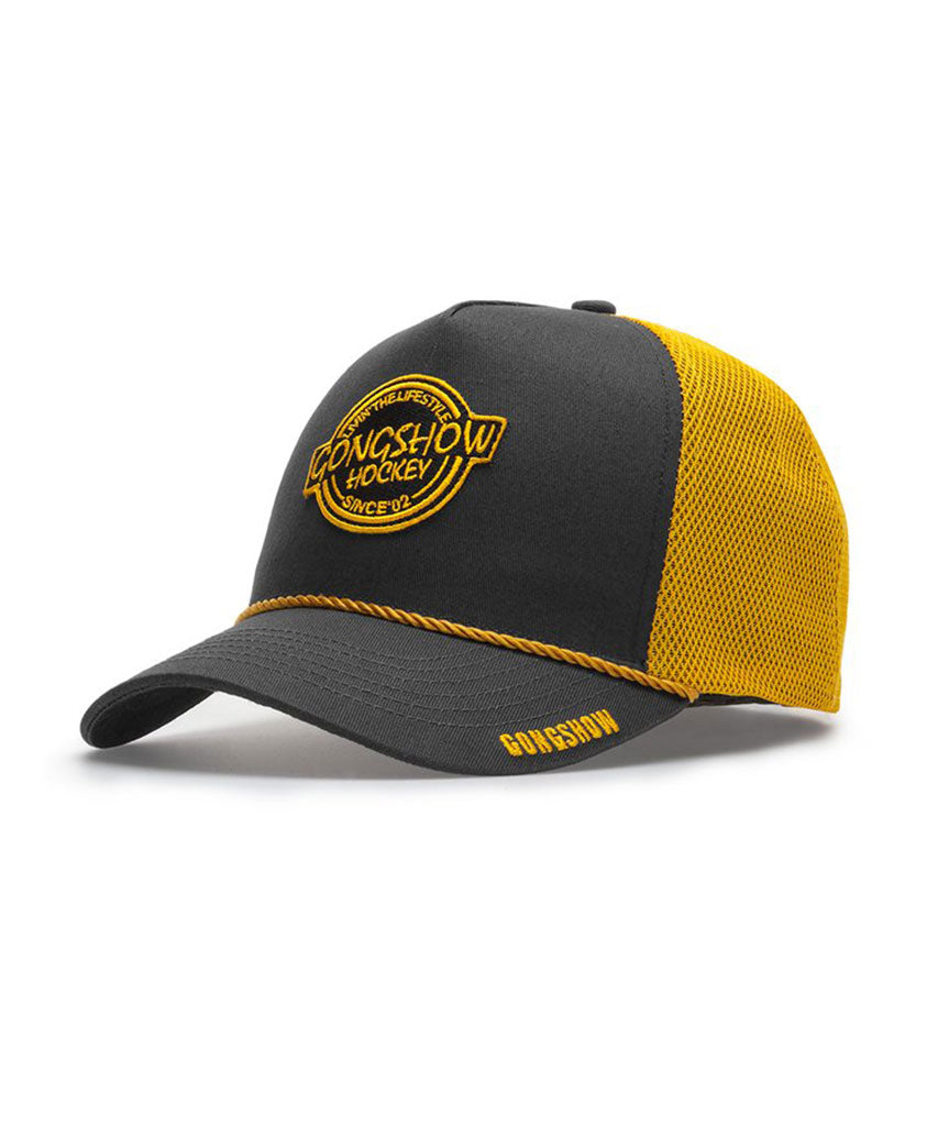 GONGSHOW ADULT LIVIN' THE LIFESTYLE HAT BLACK/YELLOW Pro Hockey Life