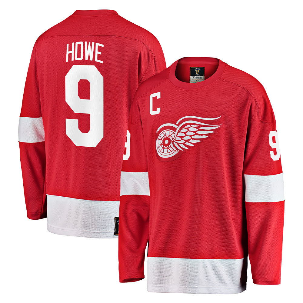 GORDIE HOWE DETROIT RED WINGS FANATICS MEN'S HERITAGE BREAKAWAY JERSEY