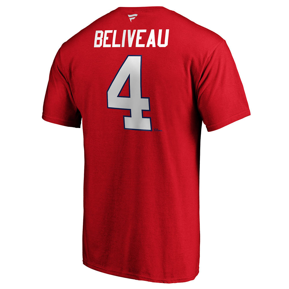 JEAN BELIVEAU MONTREAL CANADIENS FANATICS MEN'S HERITAGE T SHIRT
