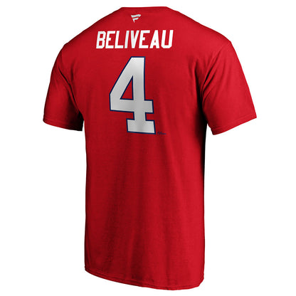 JEAN BELIVEAU MONTREAL CANADIENS FANATICS MEN'S HERITAGE T SHIRT