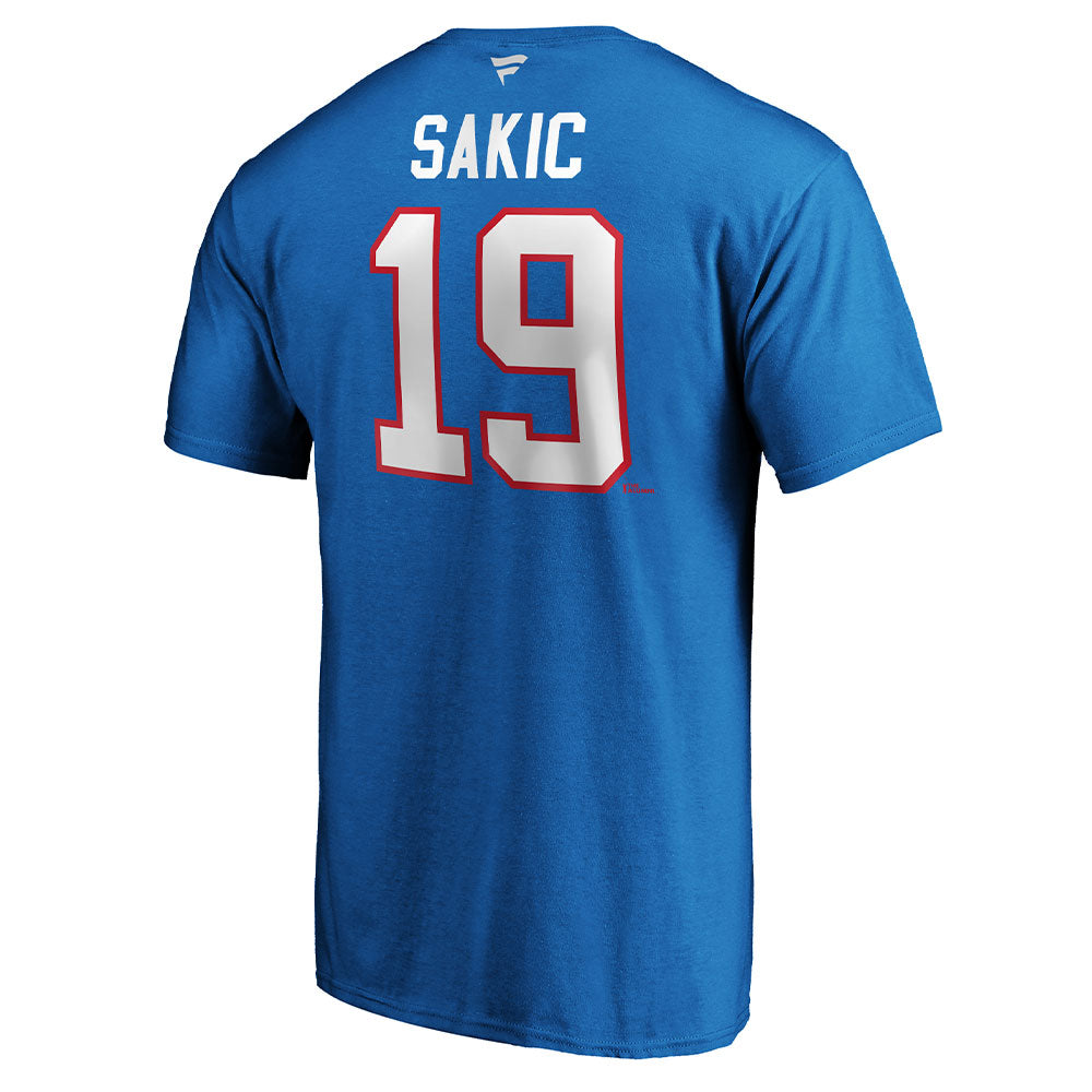Joe Sakic Quebec Nordiques Fanatics Adult Heritage T Shirt