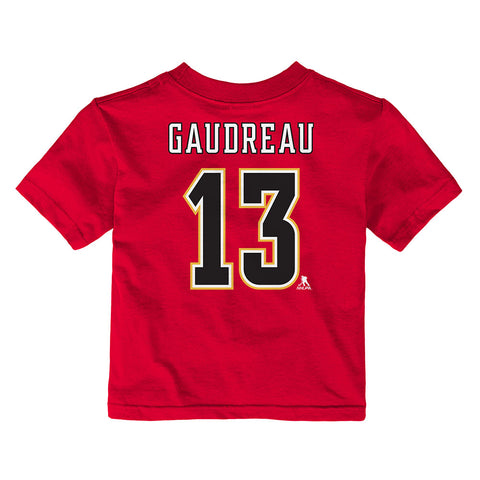 JOHNNY GAUDREAU CALGARY FLAMES KIDS NAME AND NUMBER T SHIRT