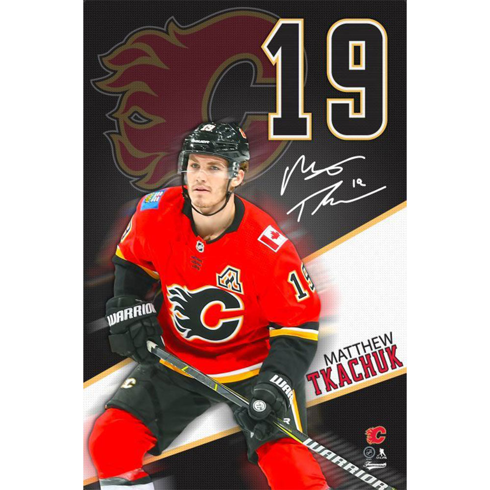 NHL Calgary Flames - Matthew Tkachuk 20 Wall Poster with Pushpins, 22.375  x 34 