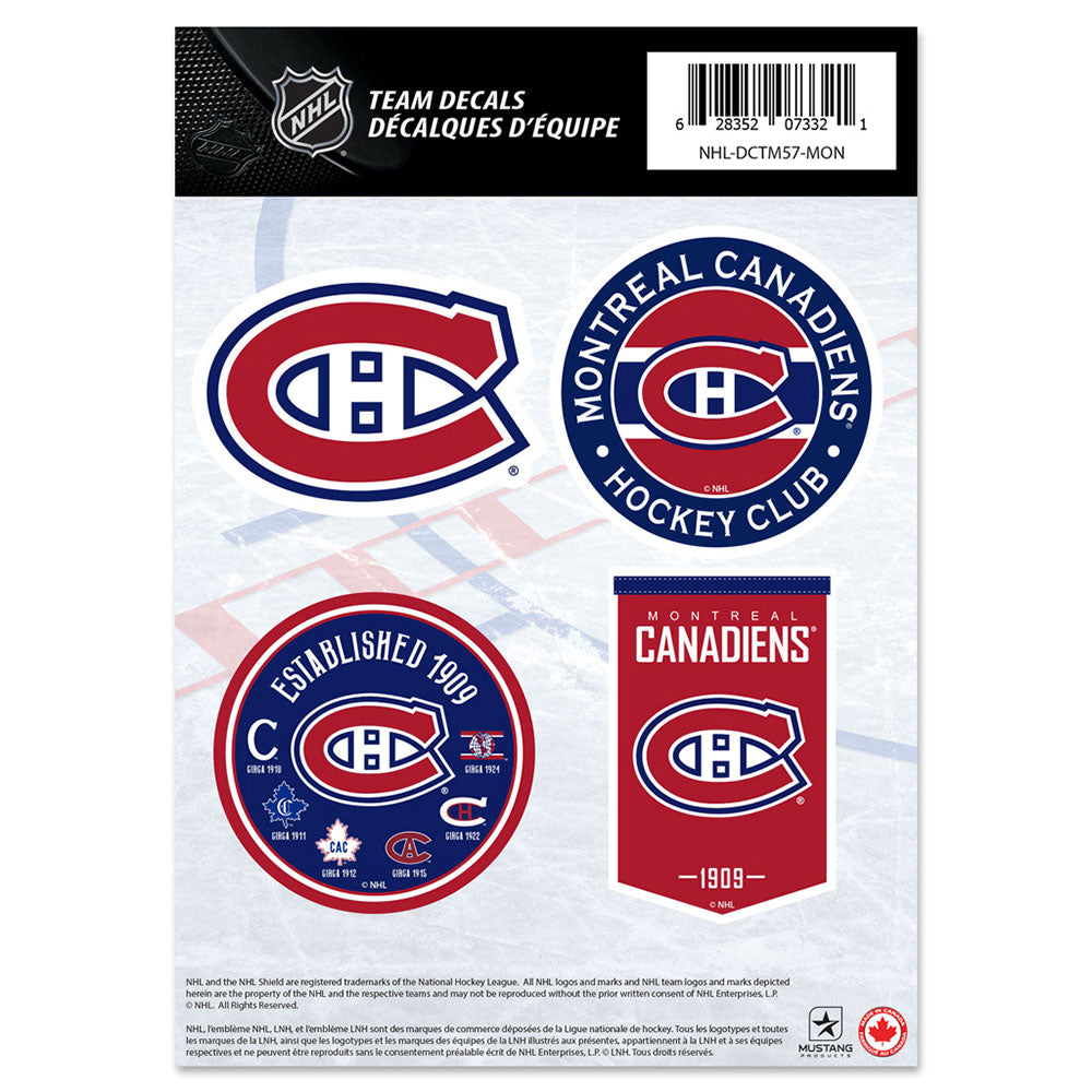 MONTREAL CANADIENS 5" X 7" MINI DECAL SET