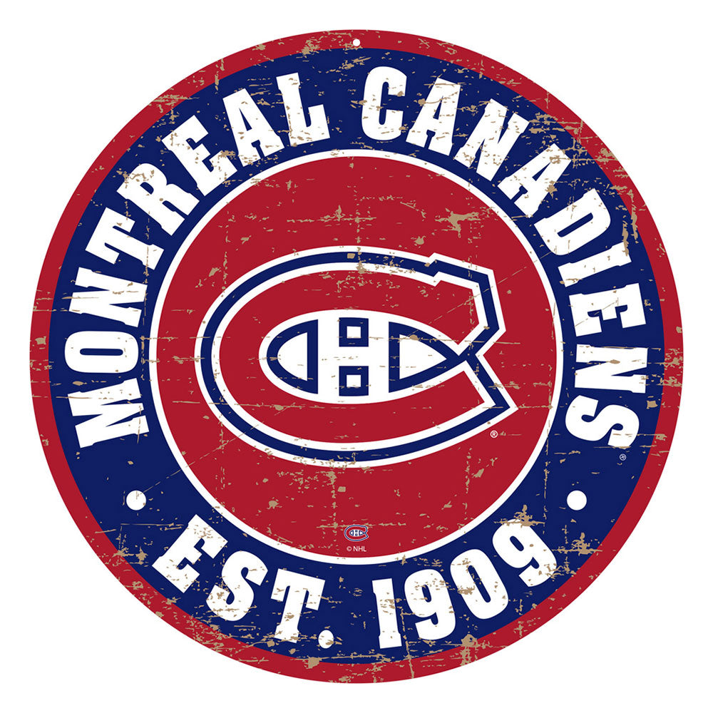 MONTREAL CANADIENS DISTRESSED WALL SIGN