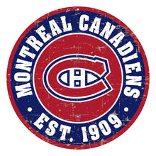 MONTREAL CANADIENS DISTRESSED WALL SIGN