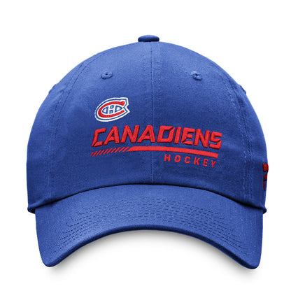 MONTREAL CANADIENS FANATICS MEN'S AUTHENTIC PRO LOCKER ROOM UNSTRUCTURED ADJUSTABLE HAT