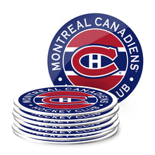 MONTREAL CANADIENS TEAM STRIPE COASTER - 8 PACK