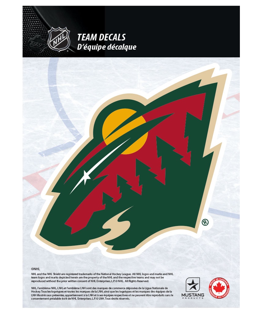 MINNESOTA WILD 5" X 7" NHL TEAM DECAL