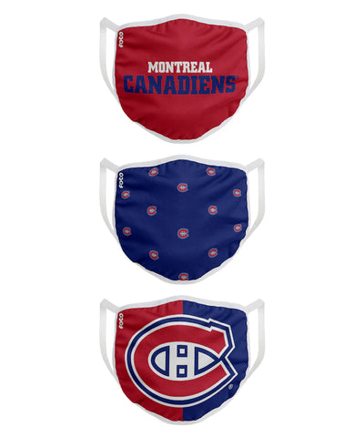 MONTREAL CANADIENS KIDS  FACE MASKS - 3 PACK