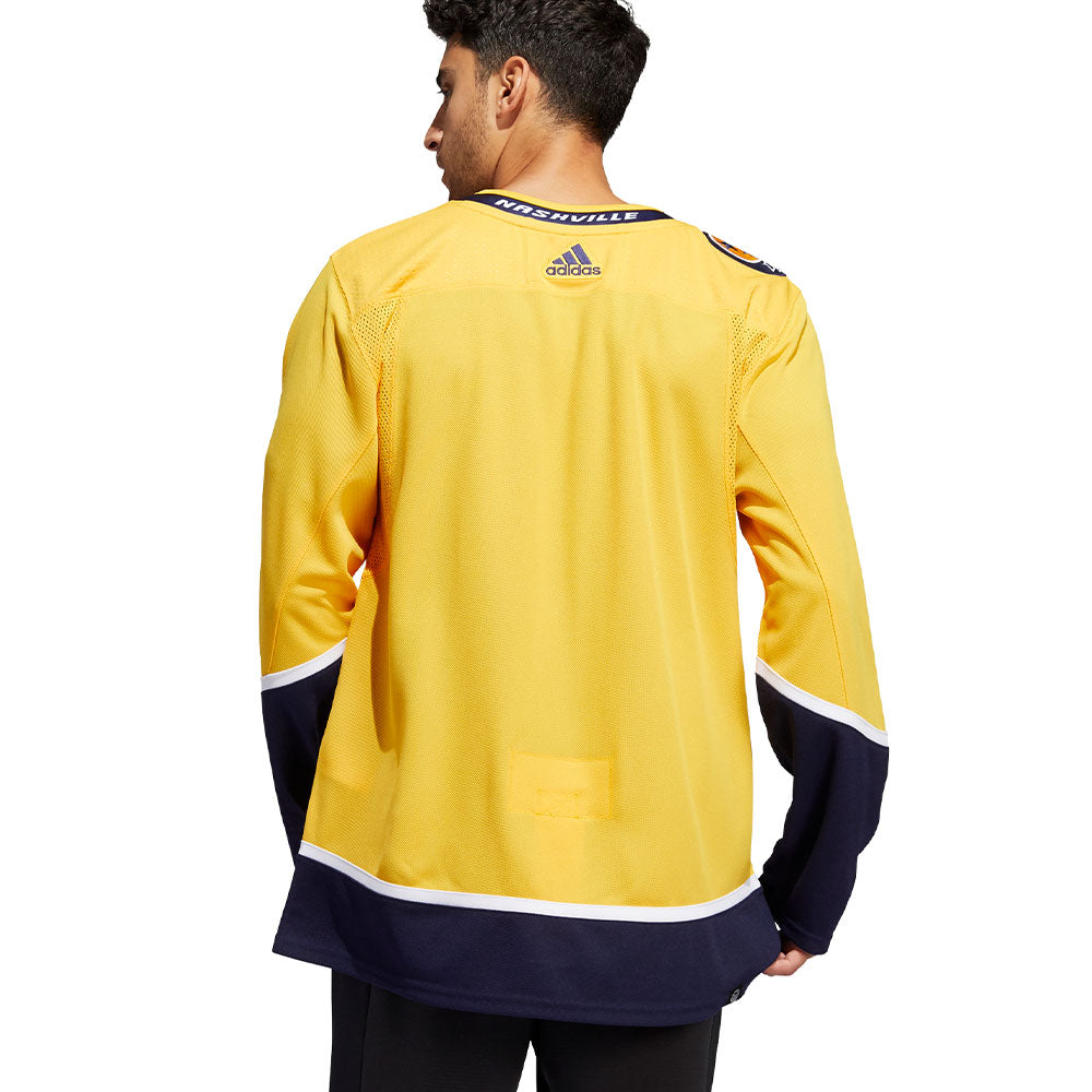 adidas Nashville Predators Primegreen Authentic Home Men's Jersey  (50/Medium) Yellow