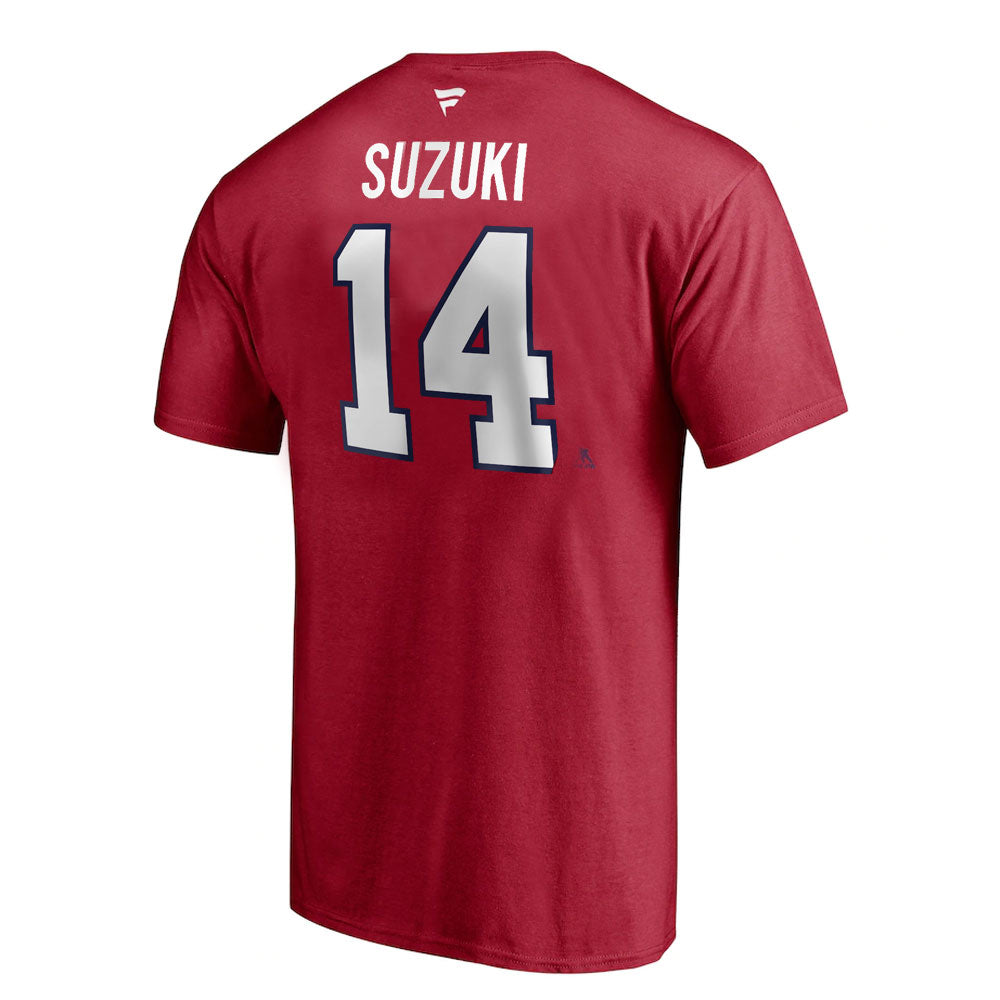 NICK SUZUKI MONTREAL CANADIENS FANATICS MEN'S NAME AND NUMBER T SHIRT