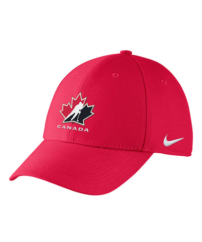 NIKE TEAM CANADA YOUTH DRI-FIT SWOOSH FLEX HAT - RED