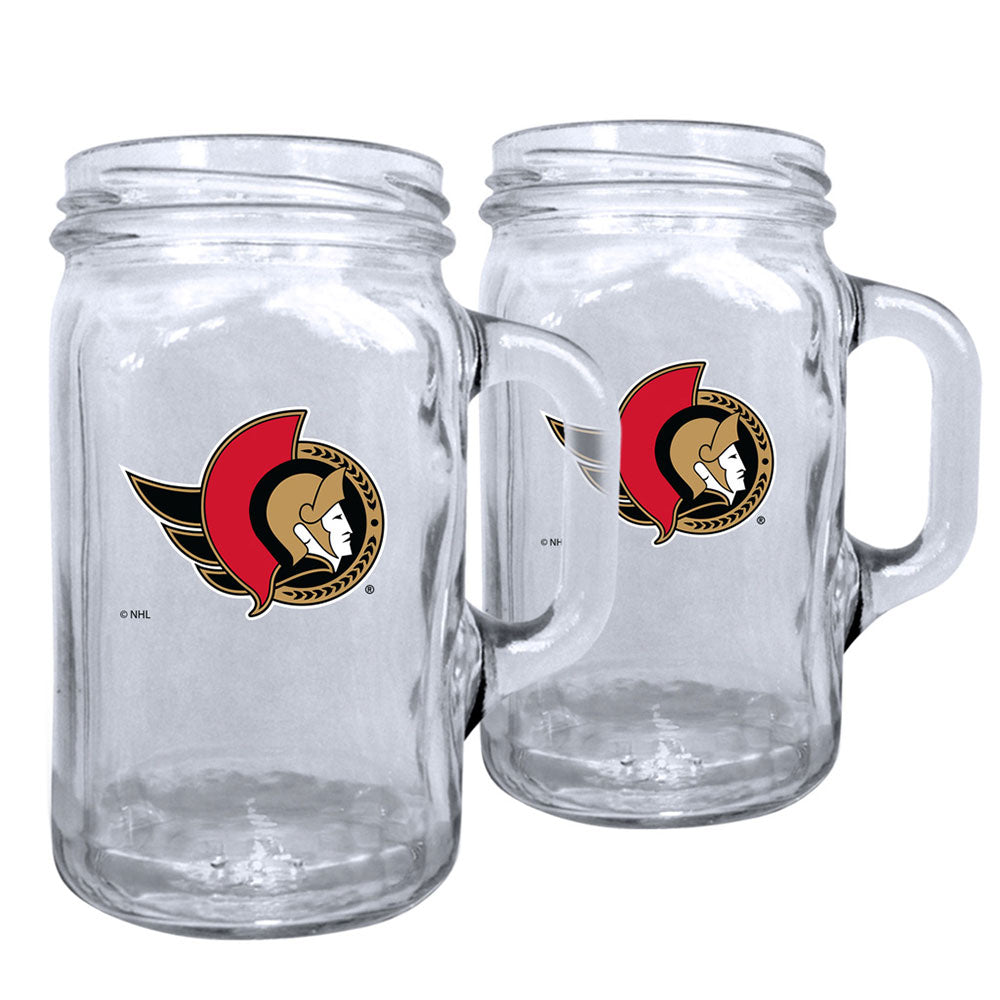 OTTAWA SENATORS 16OZ MASON MUGS - 2 PACK
