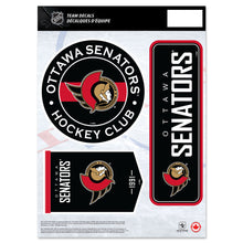 OTTAWA SENATORS 8" X 11" DECAL SET