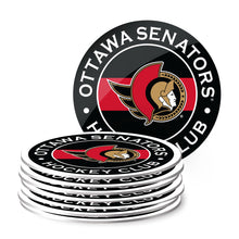 OTTAWA SENATORS TEAM STRIPE COASTER - 8 PACK
