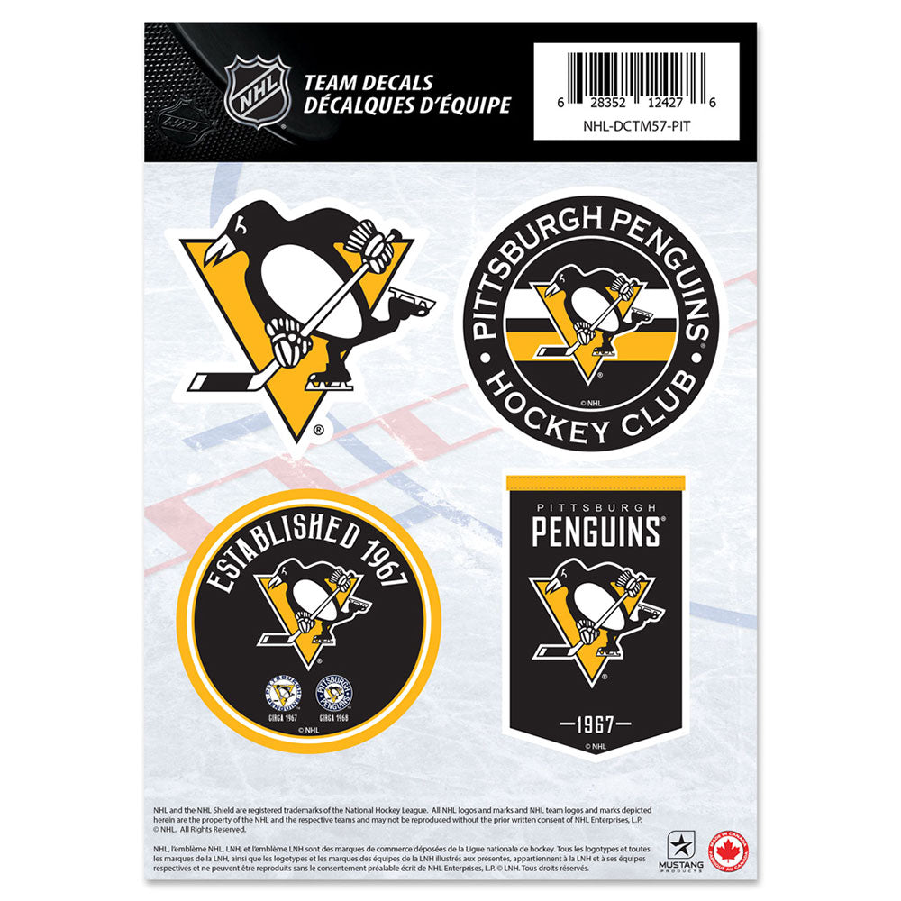 PITTSBURGH PENGUINS 5" X 7" MINI DECAL SET