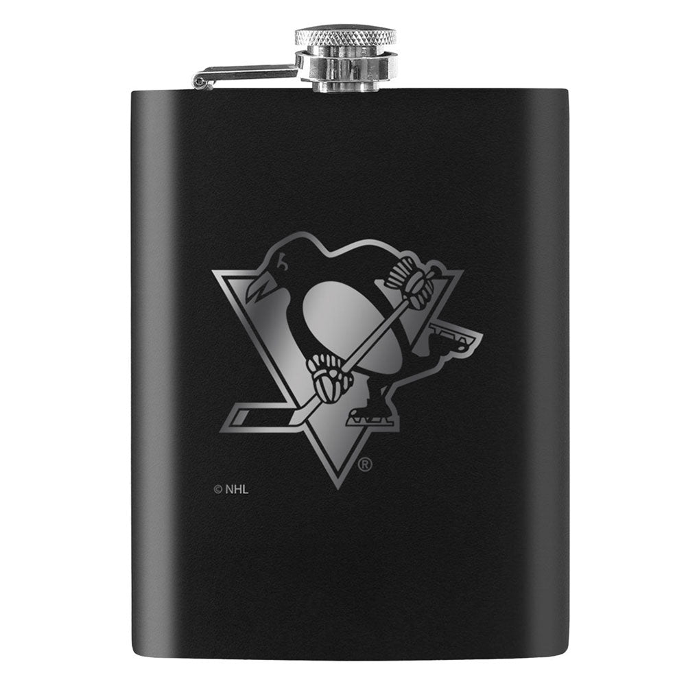 PITTSBURGH PENGUINS 8OZ FLASK - LASER ETCH