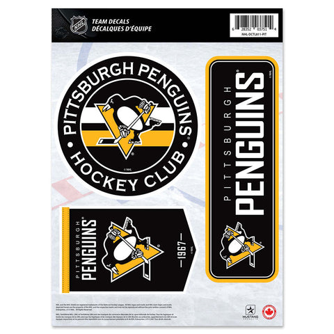 PITTSBURGH PENGUINS 8" X 11" DECAL SET
