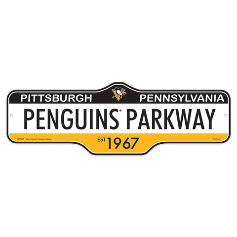 PITTSBURGH PENGUINS DELUXE STREET SIGN 8X23