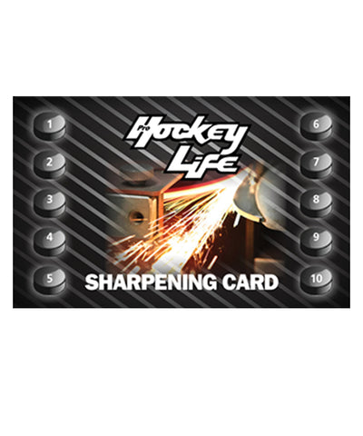 HOCKEY SKATE SHARPENING CARD - 10X SHARPENING'S