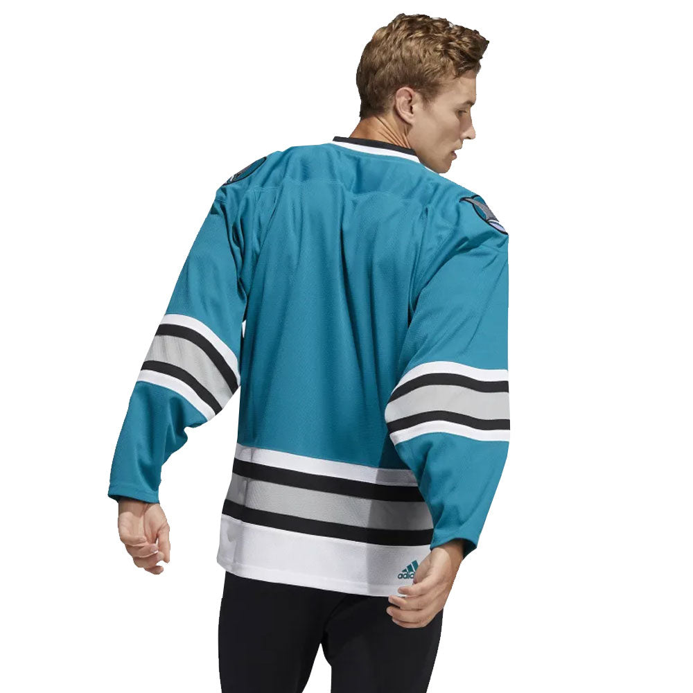 Men's San Jose Sharks adidas Teal Team Classics Authentic Blank Jersey