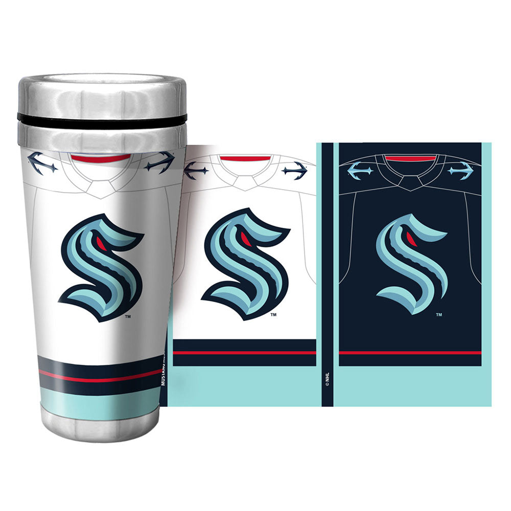 SEATTLE KRAKEN 16OZ JERSEY WRAP TRAVEL MUG